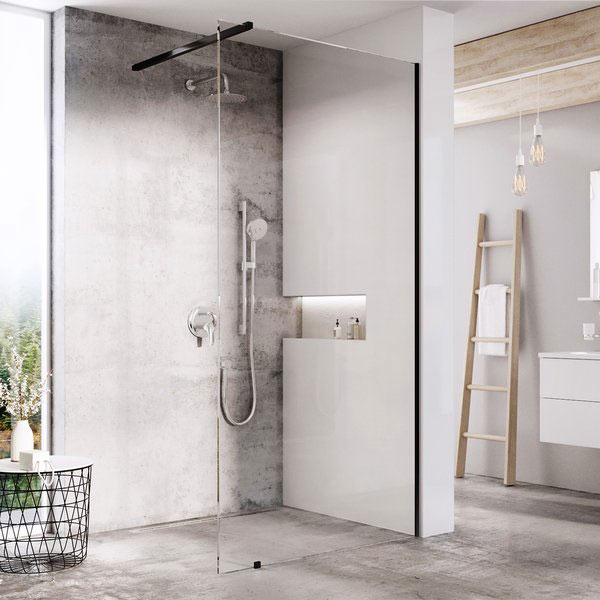 Ravak Walk-In Wall 100 (fekete + Transparent) 