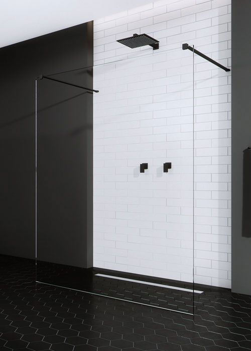 Radaway Modo New Black I 130 Walk-in zuhanyfal