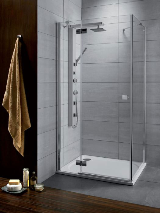 Radaway Almatea KDJ 90Jx75 átlátszó szögletes zuhanykabin 900 x 750