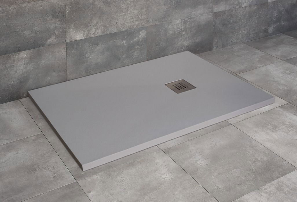 Radaway Kios F szögletes lapos szürke zuhanytálca 160x90