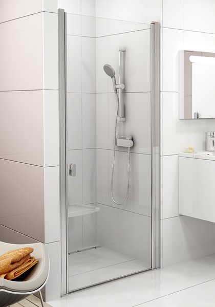Ravak zuhanyajtó Ravak Chrome CSD1-90 szatén transparent